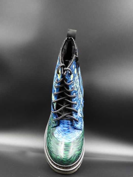 Workery damskie ręcznie malowane - NOC GWIEŹDZISTA