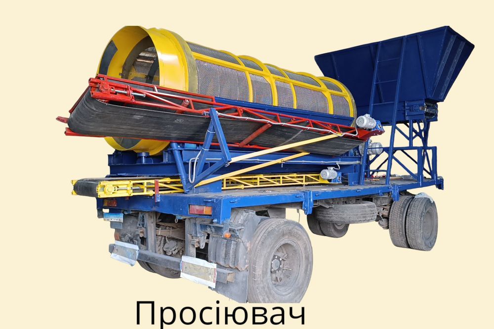 Просіювач. Барабанний просіювач. Барабанний сито. Віброгрохот. Грохот.