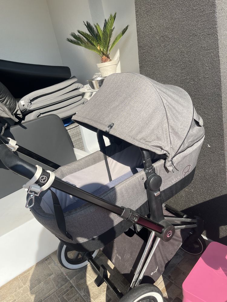 Cybex - wózek , spacerowka , gondola do wózka Priam | Manhattan Grey