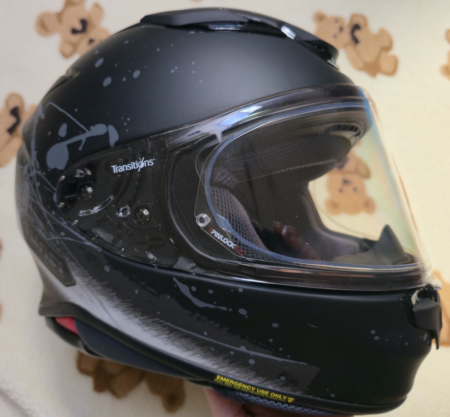 Kask SHOEI NXR2 TC-5 FAUST *L +interkom cardo packtalk edge+szyba foto