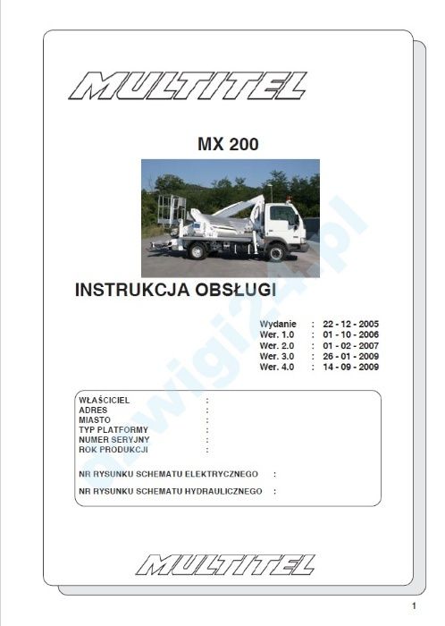 instrukcja obsługi multitel mx 200