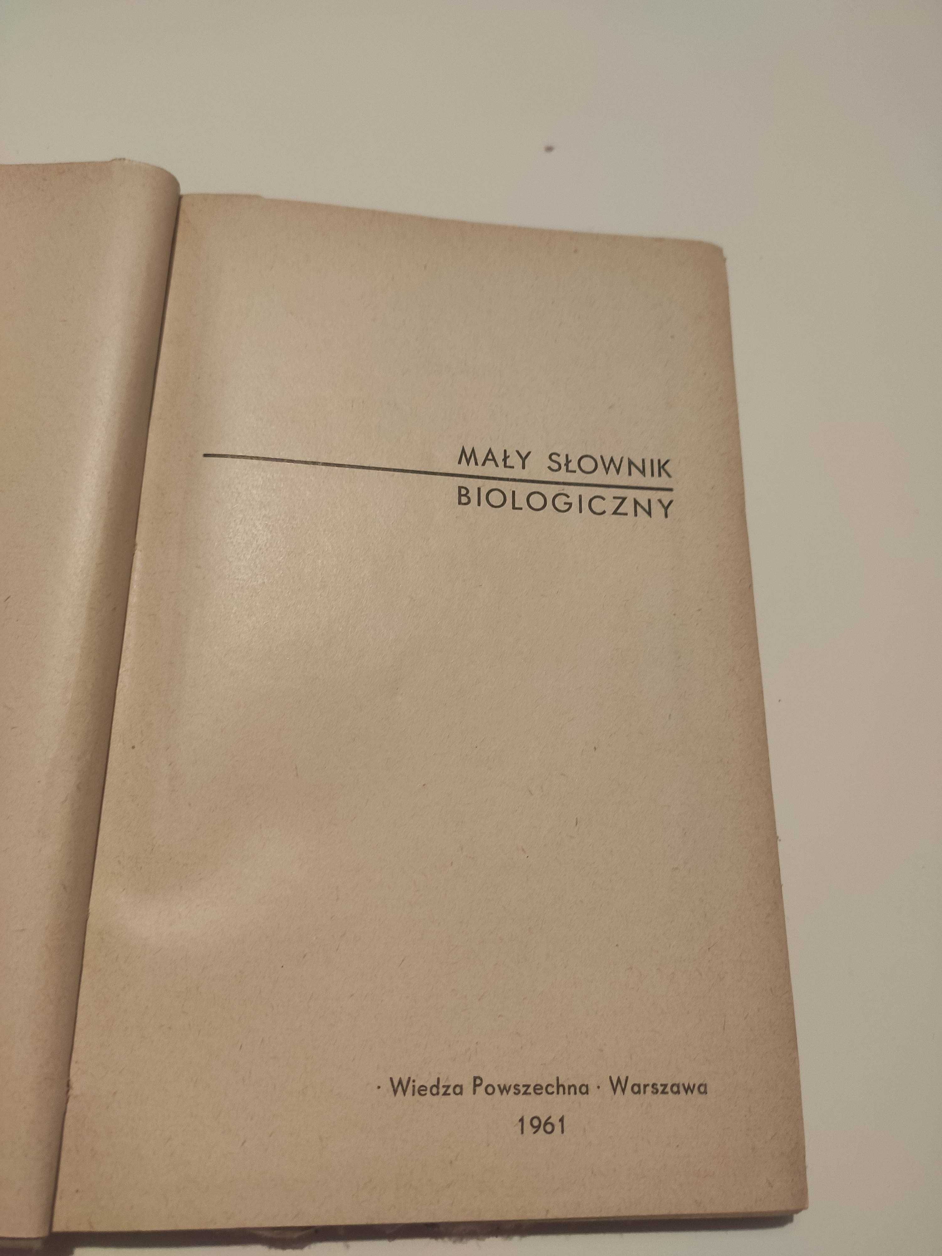 Mały słownik biologiczny 1961