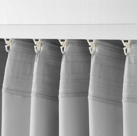 Nowe IKEA VILBORG Zasłony Zaciemniające 145x300 Szary Para Komplet