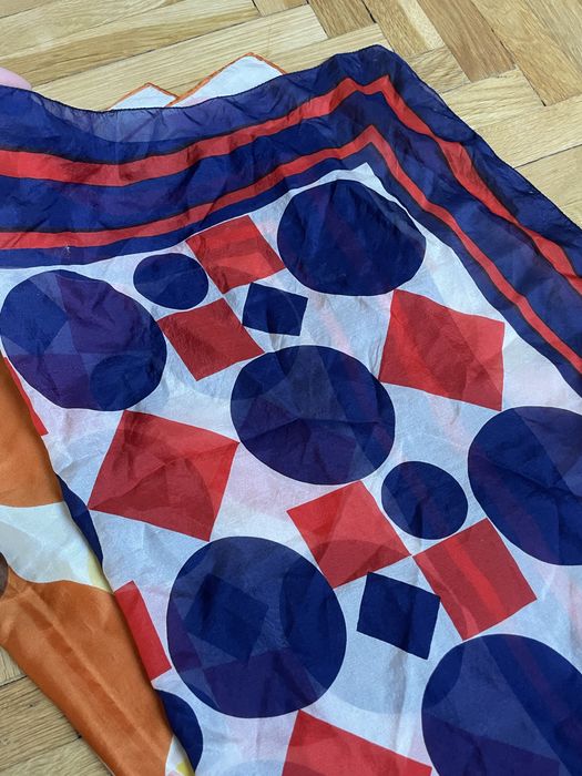 Apaszki chusty vintage material na gumki jedwab