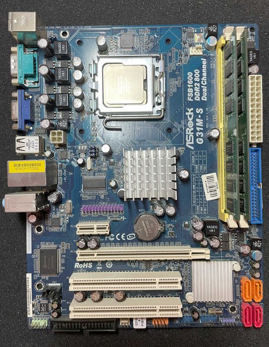 Комплект AsRock G31M-S + E5400 + DDR2