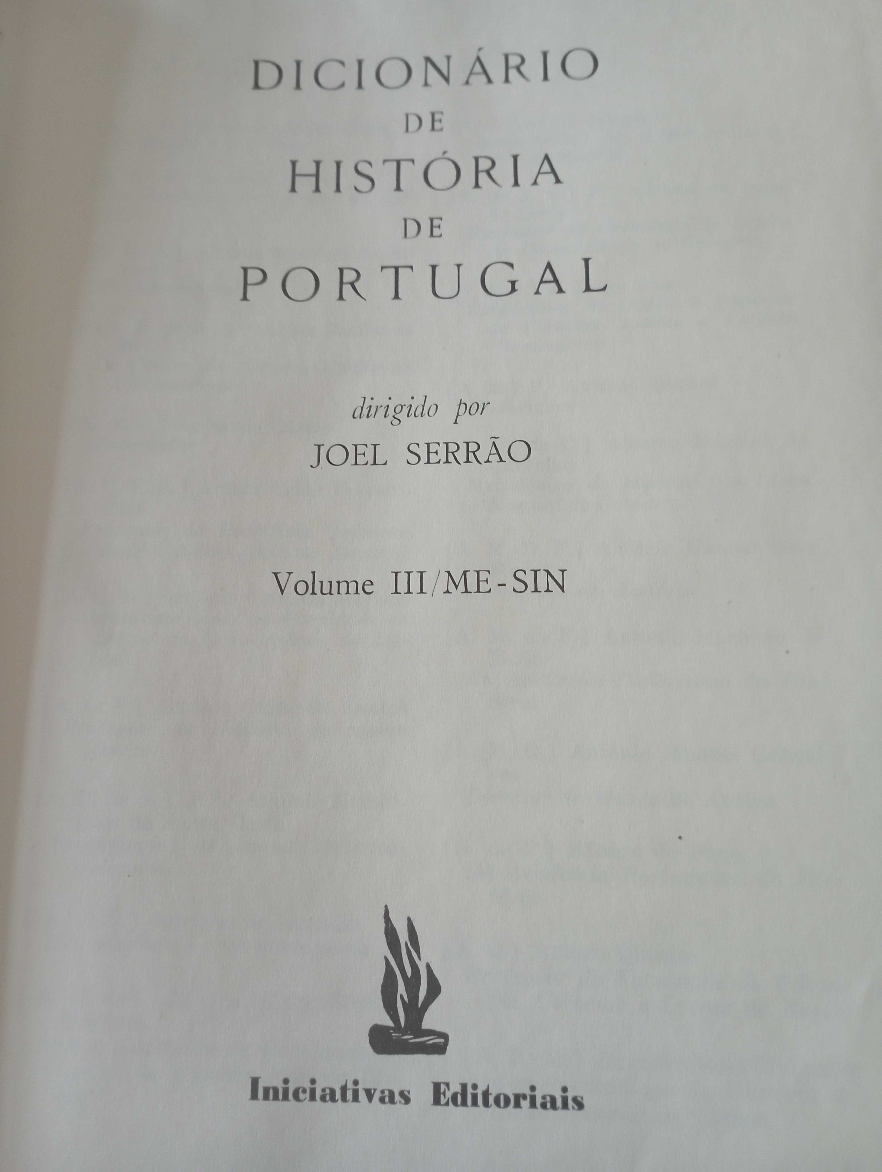 Dicionário de História de Portugal - JOEL SERRÃO -INICIATIVAS