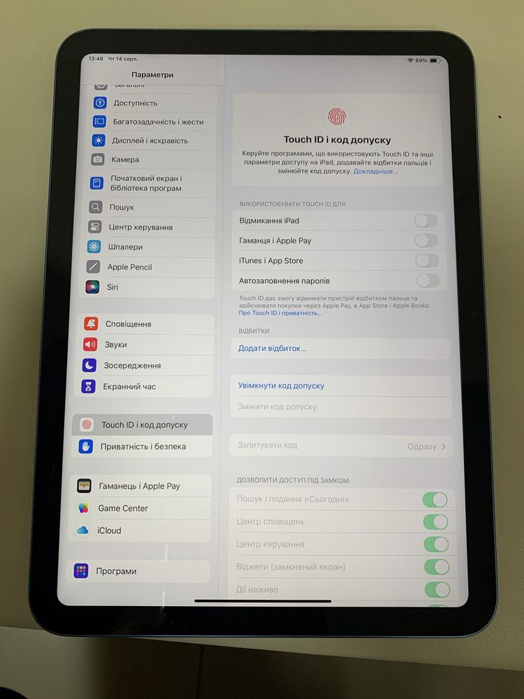 Apple Ipad 10 10.9” 2022 Wi-Fi 256GB Blue