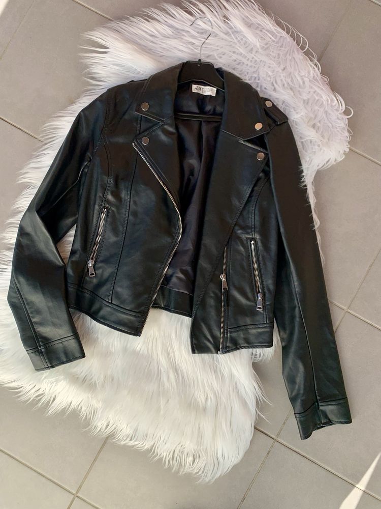 Kurtka ramoneska czarna (XS) H&M