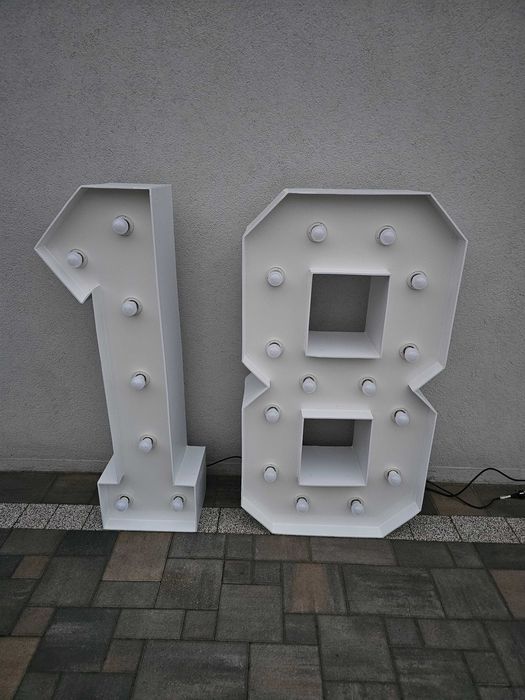 Wynajmę cyfry led  18 -ste urodziny  osiemnastka wysokość 120 cm