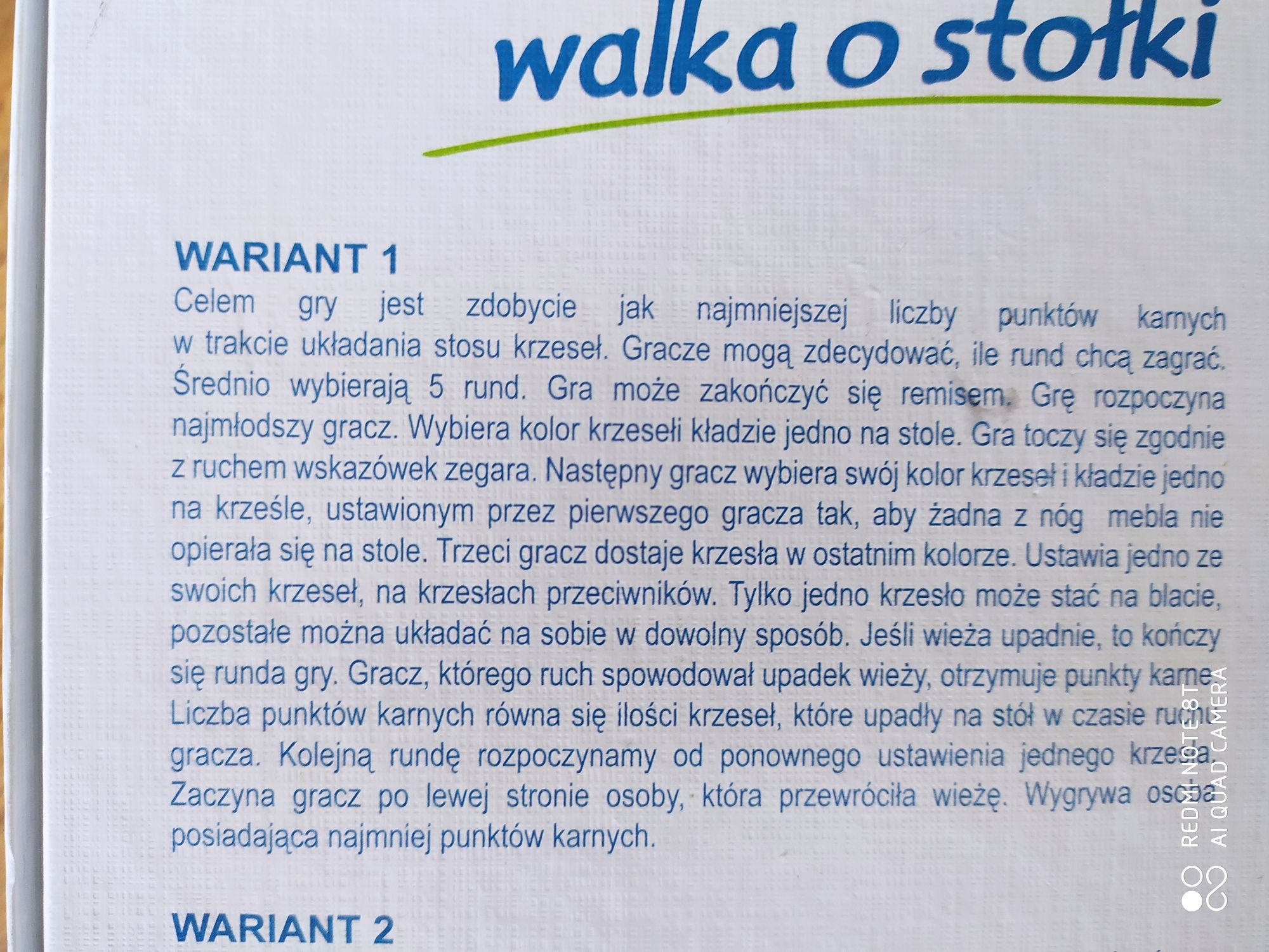 Trefl, Mistakos, Walka o stołki, gra zręcznościowa