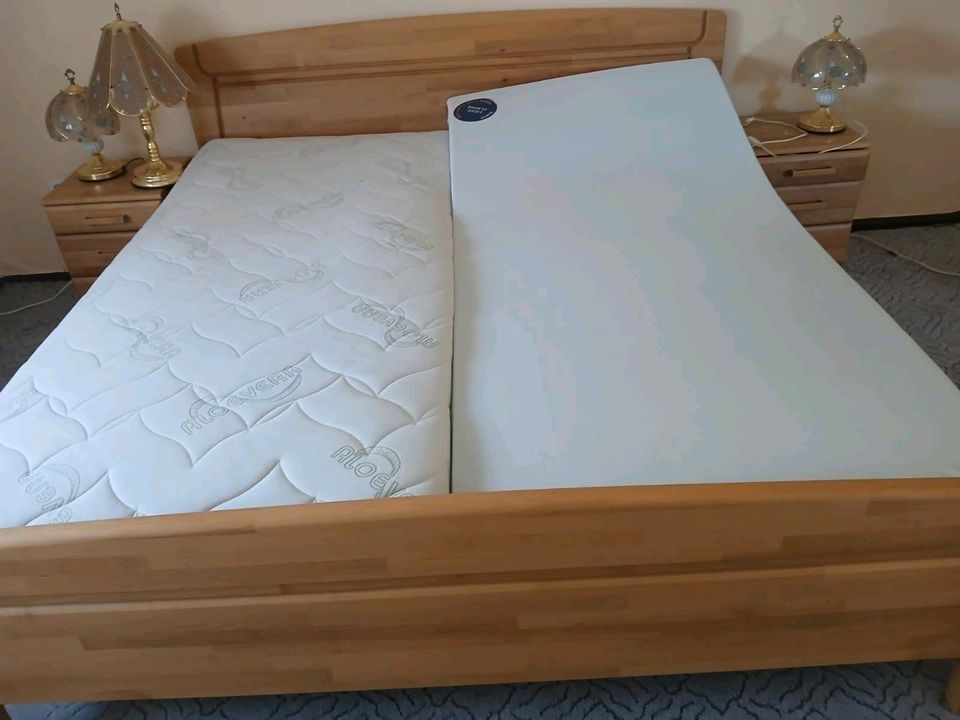 Piękne łóżko drewniane olcha 180x190 stelaże szafki st. Super