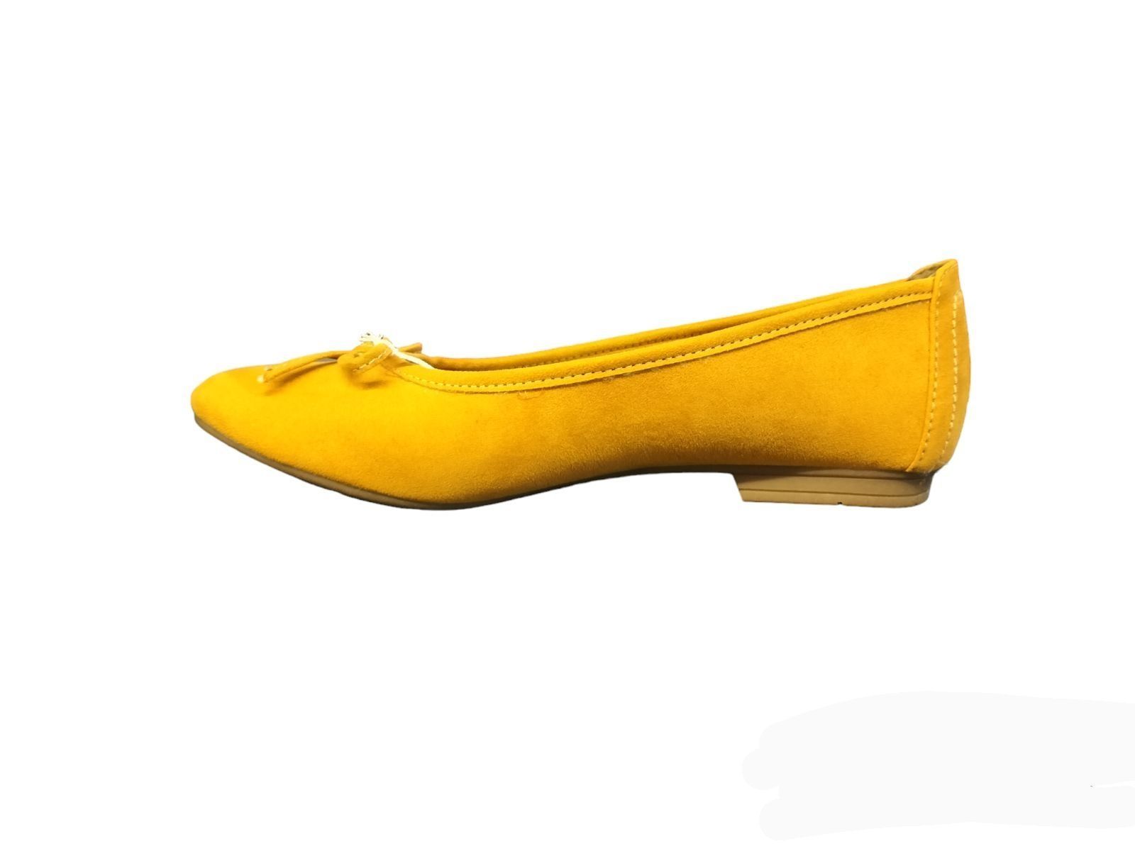 Baleriny damskie firmy JANA. Rozmiar 38. Kolor musztardowy. Soft line.