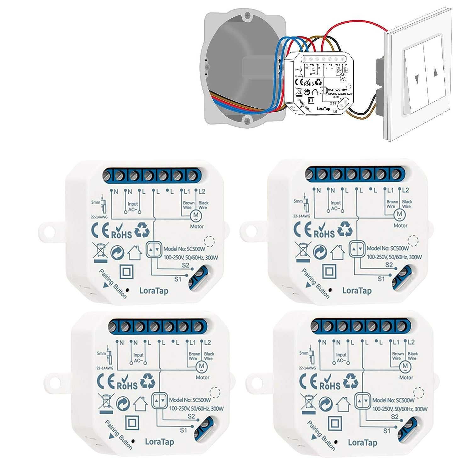 Interruptor de persianas WiFi - LoraTap (Semi-novo)