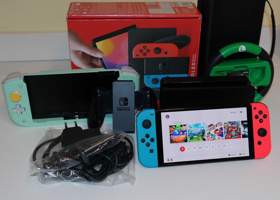 Nintendo Switch OLED 256 GB CFW Kamikaze + NitroDeck + dodatki