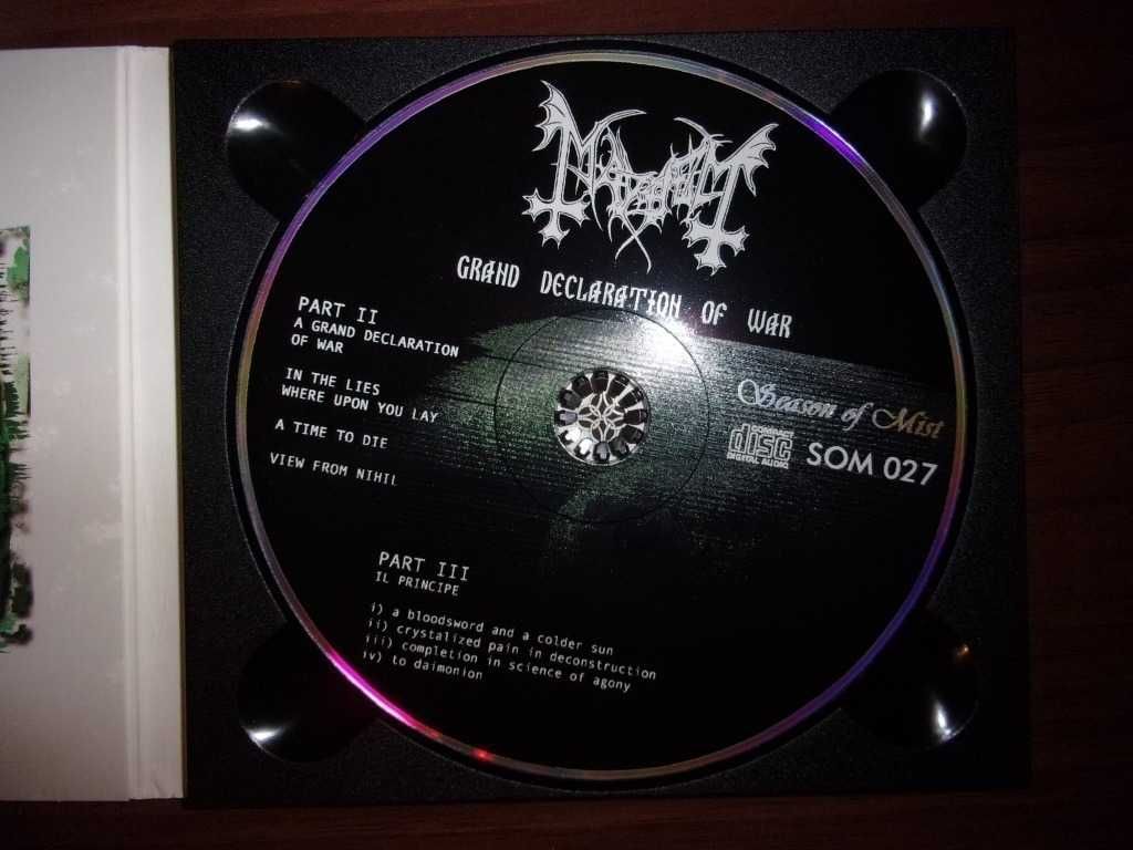 Mayhem - Grand Declaration of War CD 1st press / black metal