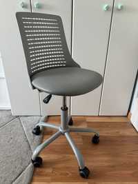 Krzesło fotel do biurka dla dziecka szare