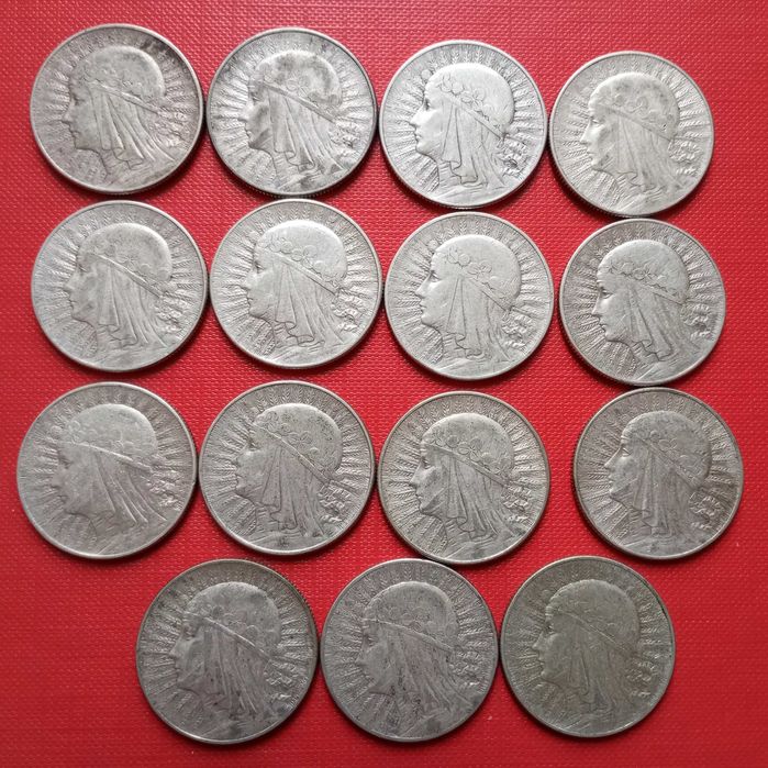 5  zł 1932/1934   - Głowa Kobiety   - srebro