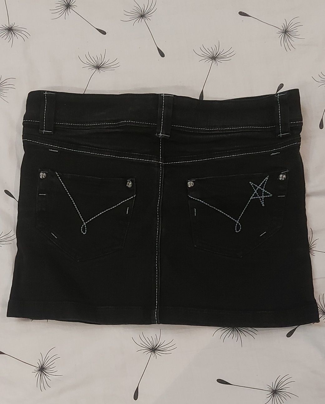 Чорна джинсова міні-спідниця y2k 2000-ні стильна зірки