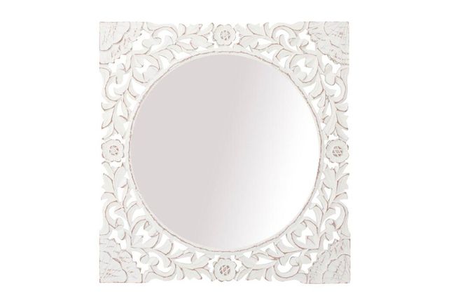 Espelho Mandala Branca - 60x60cm By Arcoazul