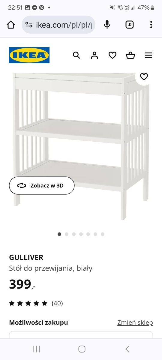 Przewijak ikea GULLIVER