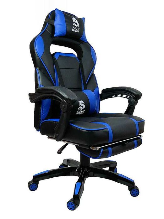 Fotel Gamingowy obrotowy dla graczy DEUS LARGE Blue