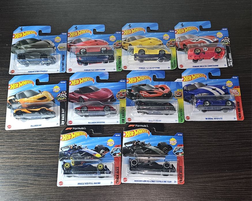 Hot Wheels 2023-2025 "ОНОВЛЕННЯ 01.12" Мейни, 5ти паки, Premium та TH