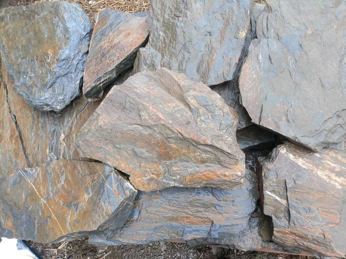 Kamień ogrodowy na ścieżki, kaskady, oczka wodne łupek szarogłazowy