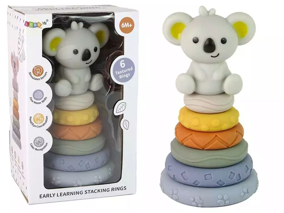 Piramida koala dla niemowląt. Leantoys. Nowy Produkt