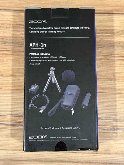 Gravador Zoom H1n com acessórios