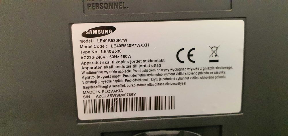 TV Samsung LE40B530P7W