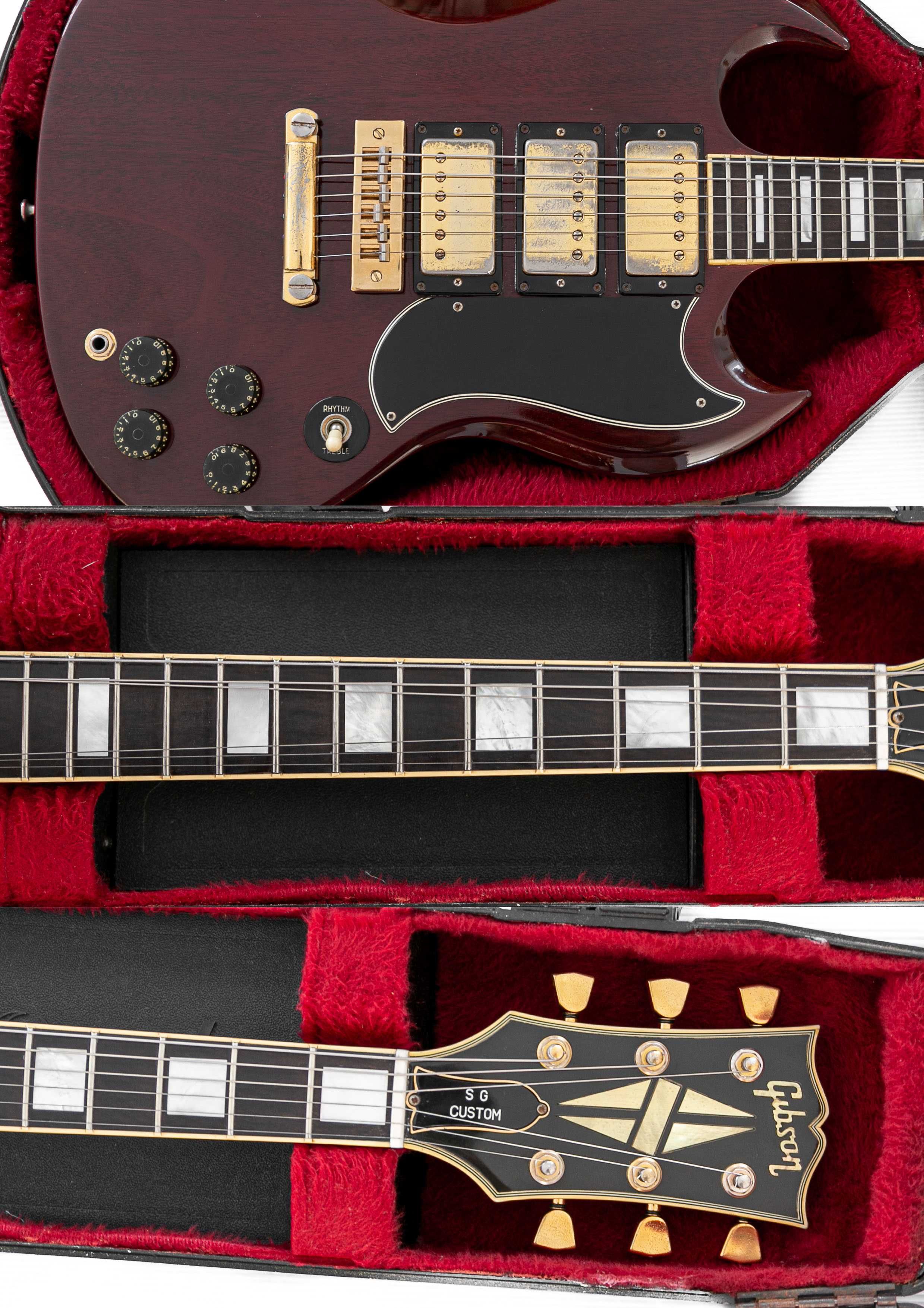 1976 Gibson SG Custom in Cherry 3-Pickup 7.7lbs