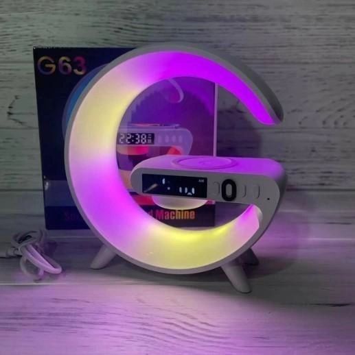 Нічник смарт-лампа акумуляторна RGB Mini G 63 з бездротовою зарядкою