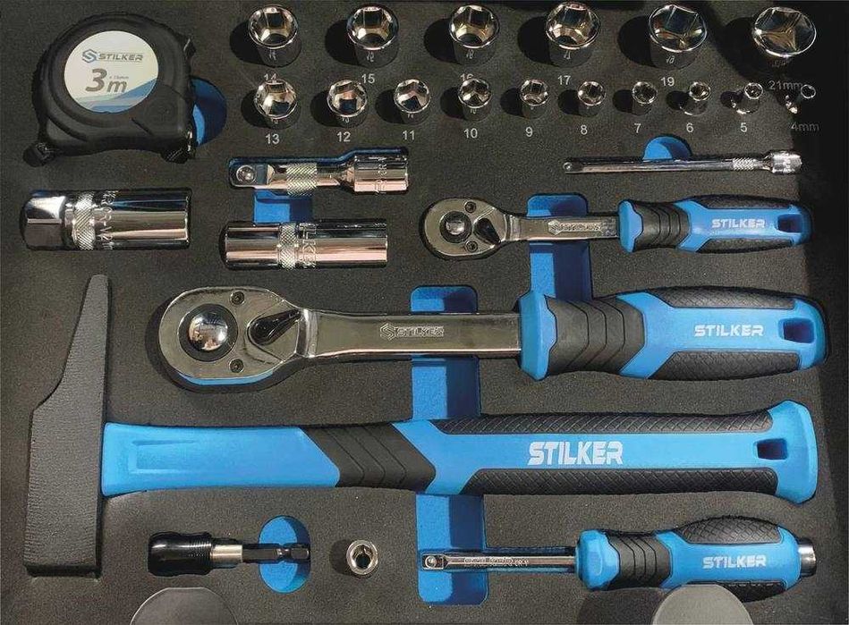 Mala de Ferramentas com 112 Peças de ¼” e ½” STILKER  JR19