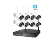 Kit Vídeo Vigilância 8 Câmaras WiFi 1080P • Som • Visão Noturna • APP