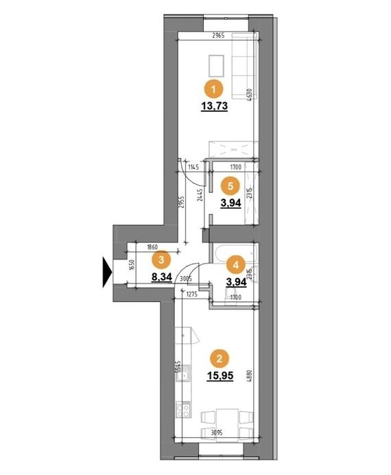 Продається 1 кімнатна квартира