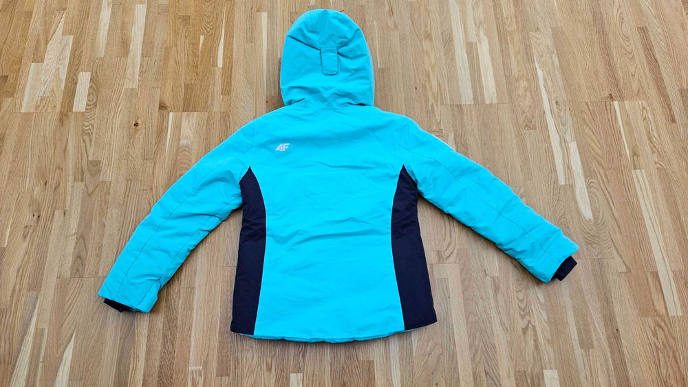 Kurtka narciarska 4F 140 dziecięca 5000 turkusowa dziewczynki zimowa