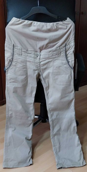 Spodnie ciążowe rozmiar 38/40 H&M jasne/ jasnobrązowe/ brązowe