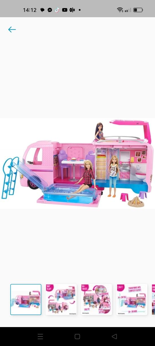 Kamper Barbie z basenem