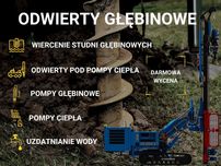 Wiercenie studni Odwierty pompy gruntowe powietrzne pionowe