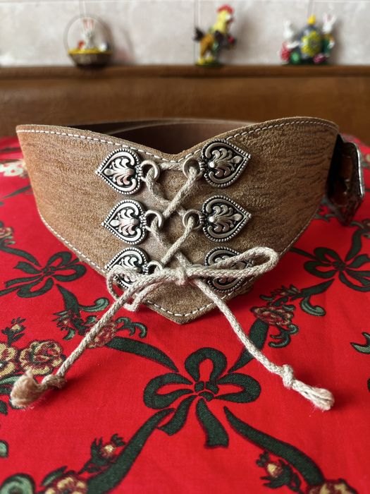 Пояс корсет натуральная кожа замша в стиле винтаж Sportalm, Baumann