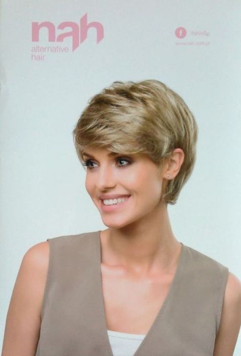 Nowa damska peruka krótkie blond włosy nah