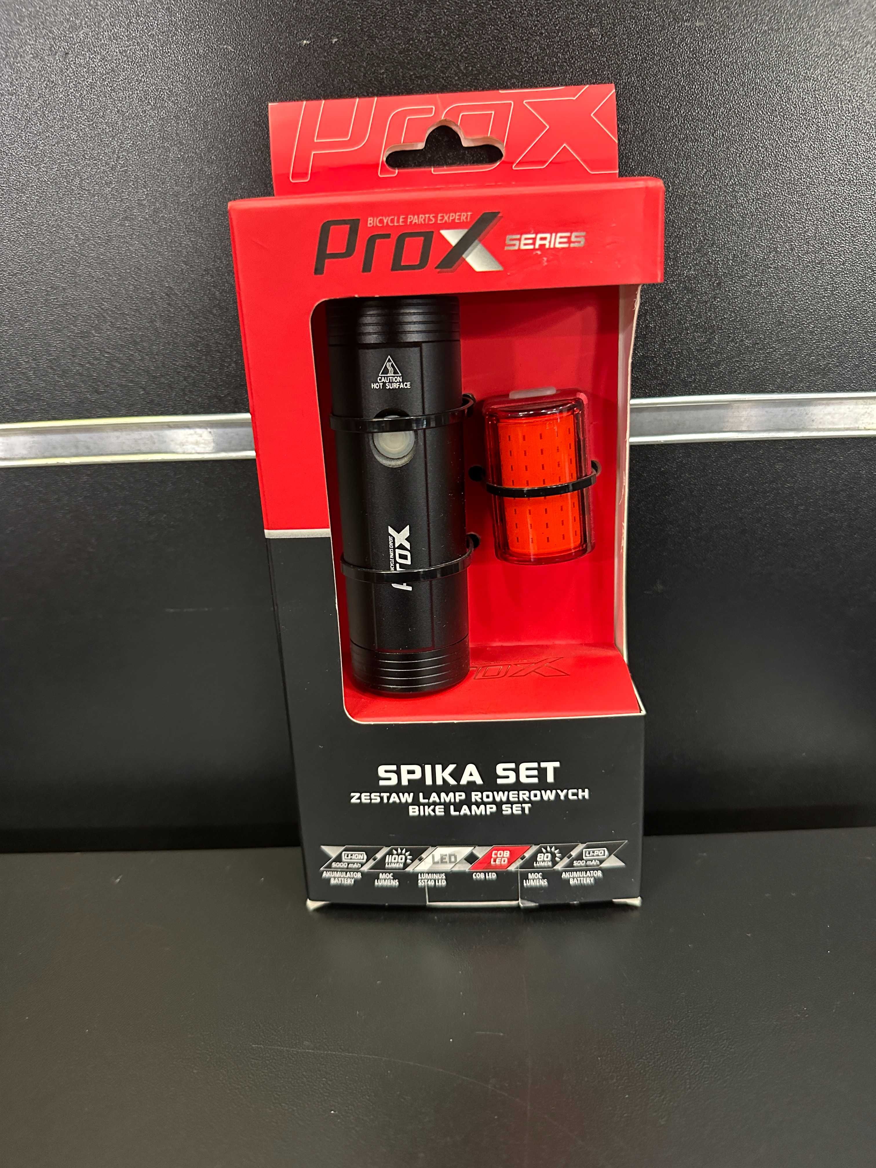 Lampka rowerowa ProX series Spika Set 1100LM 500mah Lombard4u DWO