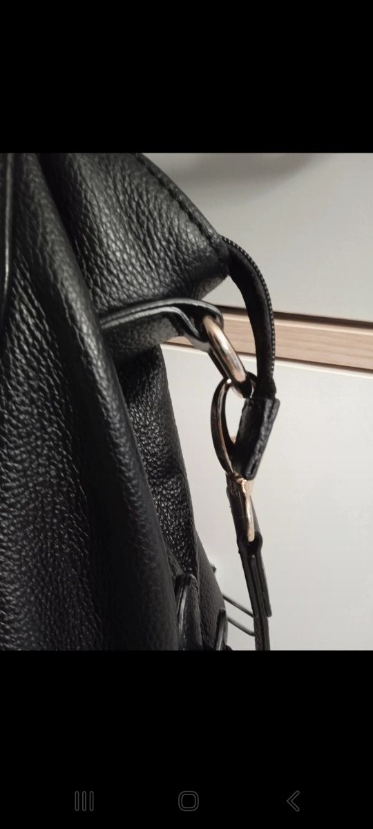 Duża torebka skórzana shopper