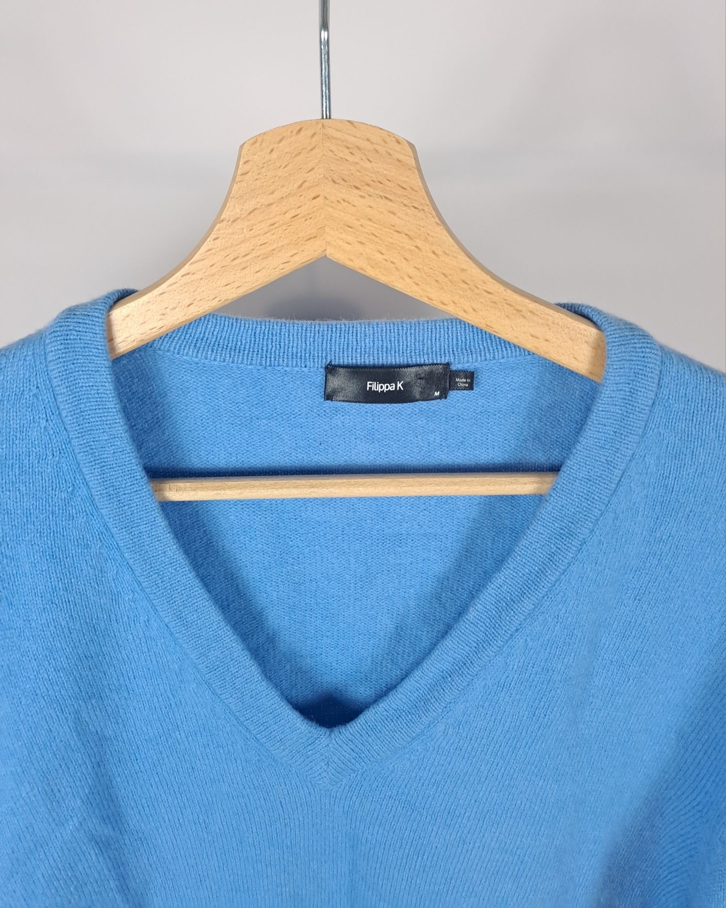Męski sweter Flippa K wełna jagnięca lambswool r.M elegancki