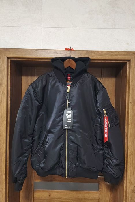 Kurtka bomberka Alpha Industries MA-1 ZH Back EMB czarna rozmiar XL