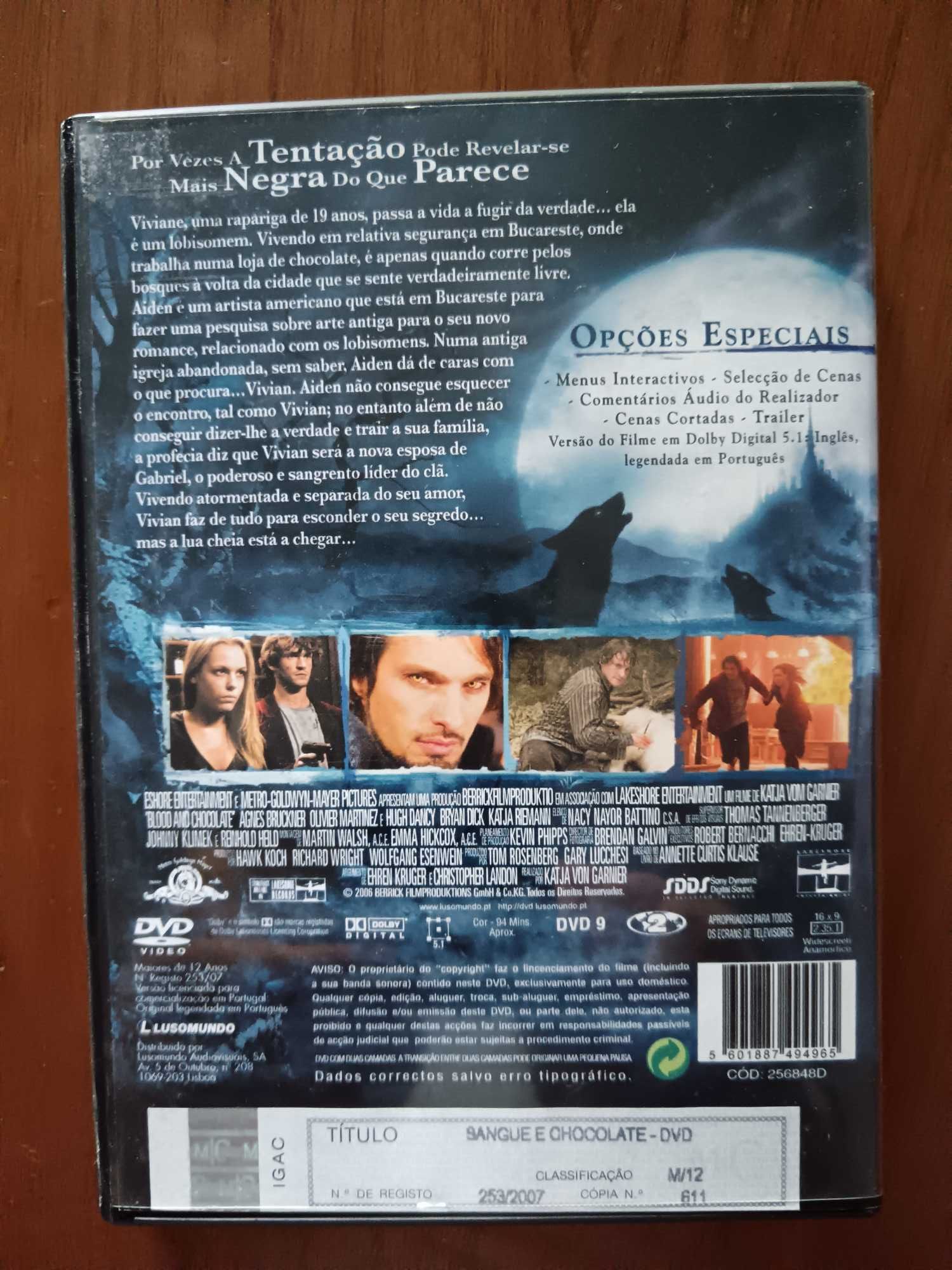 filme dvd original - sangue e chocolate