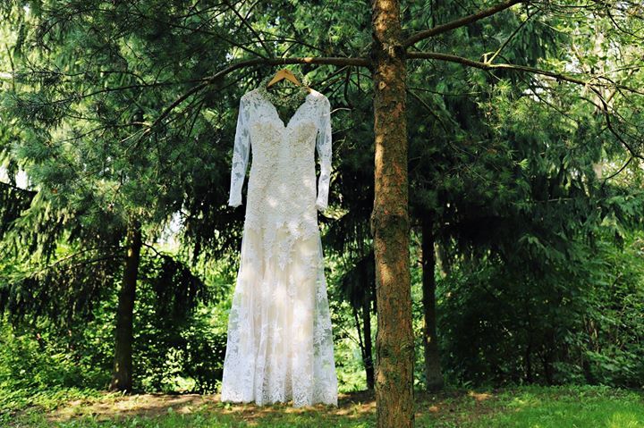 Suknia ślubna, półrybka/ półsyrenka r.36, 170cm.