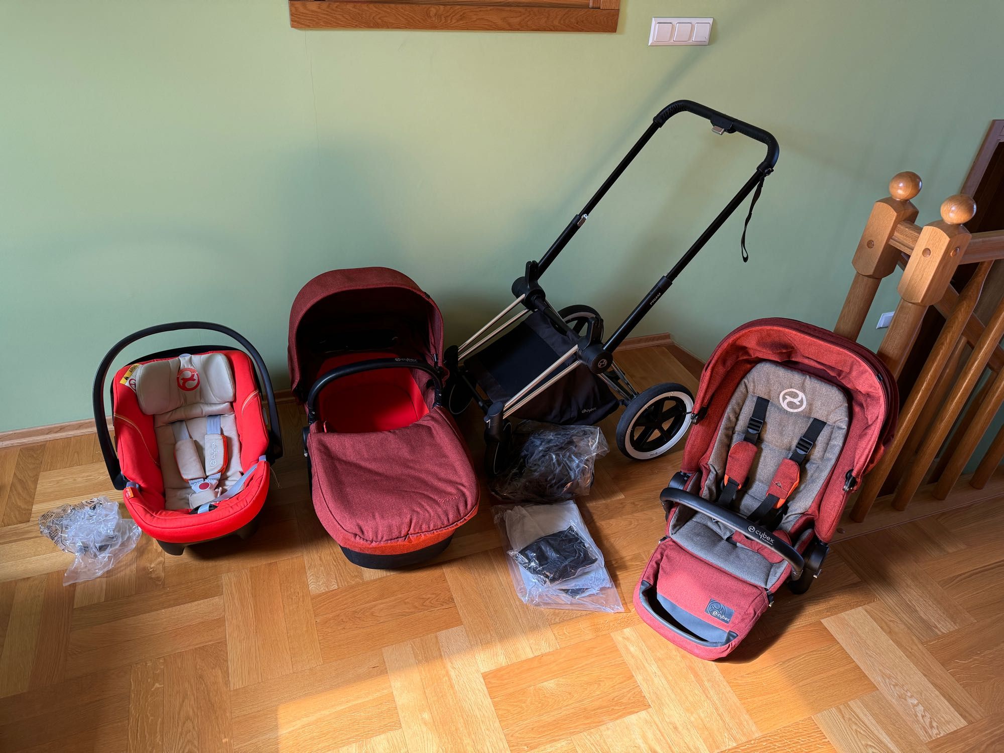 wózek dziecięcy 3w1 Cybex Priam, godola, spacerówka, nosidełko