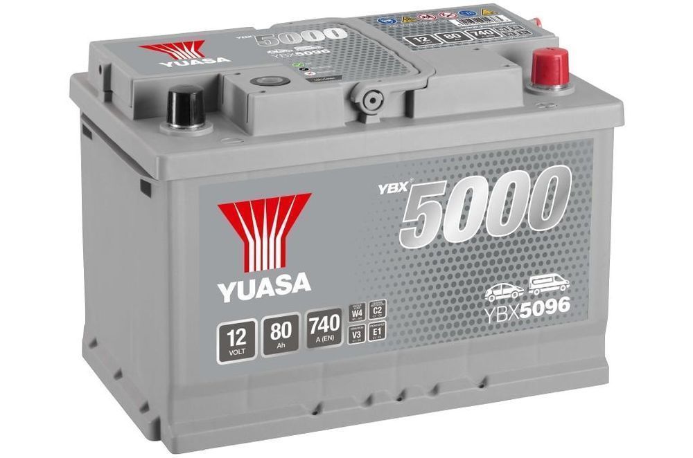 Akumulator Yuasa Silver 12V 80Ah 740A Prawy Plus YBX5096