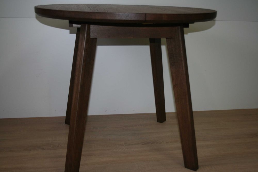 Stół okrągły dębowy rozkładany ( lity dąb) LOFT